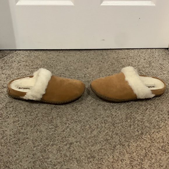 Sorel chestnut Nakiska slide 11 slipper shearling slide shoes sz 6 - Picture 4 of 6